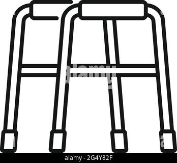 Icona scuotipaglia, stile contorno Illustrazione Vettoriale