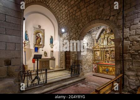 Pale d'altare barocche nella chiesa di Santa Fe de Valldeperes (Navàs, Barcellona, Catalogna, Spagna) ESP: Retablos barrocos de Santa Fe de Valldeperes Foto Stock