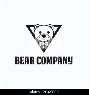 bear company logo ispirazione esclusiva design Illustrazione Vettoriale