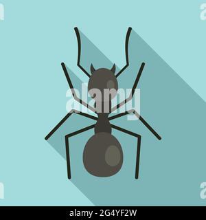Icona Digger ANT, stile piatto Illustrazione Vettoriale