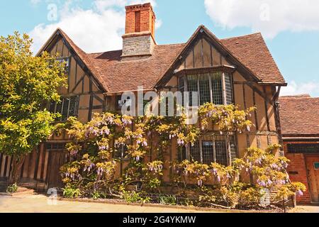 Halls Croft casa della figlia di William Shakespeare, Susanna, nella città vecchia, Stratford-upon-Avon, Warwickshire. Engand Foto Stock