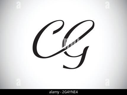 Logo iniziale della lettera CG con Creative Modern Business Typography Vector Template. Creative Abstract Monogram Letter CG Illustrazione Vettoriale