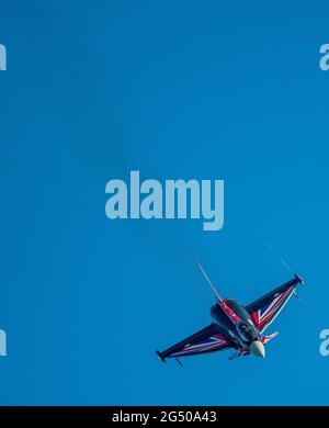 Eurofighter Typhoon del team RAF Display Foto Stock