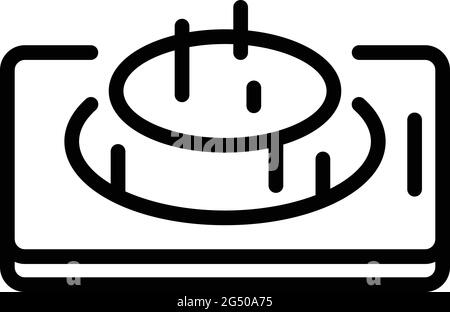 Icona di proiezione ologramma del telefono. Profilo icona vettore di proiezione ologramma del telefono per il web design isolato su sfondo bianco Illustrazione Vettoriale