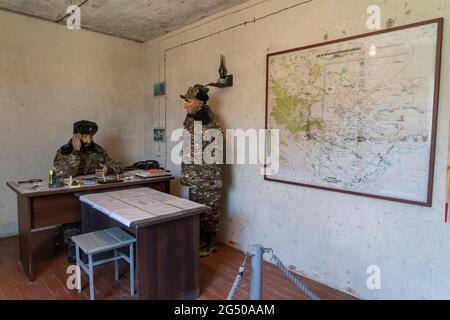 Manichino armeno utilizzato in Trophy Park, Baku, Azerbaigian. 16.06.21 Foto Stock