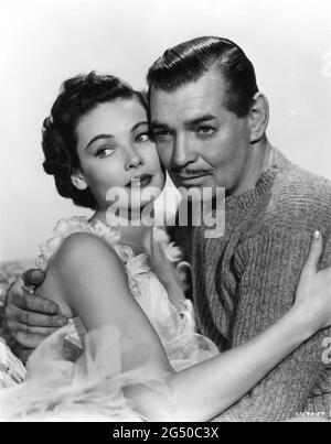 GENE TIERNEY e CLARK GABLE Pubblicità Ritratto in NEVER LET ME GO 1953 regista DELMER DAVES dal romanzo come The Dawn di Paul Winterton produttore Clarence Brown Metro Goldwyn Mayer Foto Stock