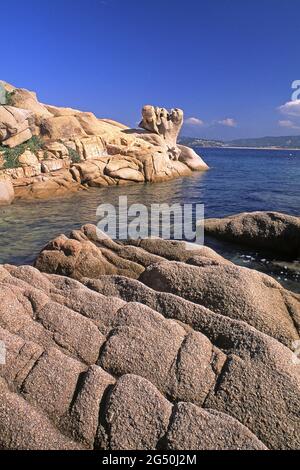 FRANCIA, CORSE DU SUD (2A) GOLFO DI AJACCIO, PORTICCIO, ILE DI ISOLELLA Foto Stock