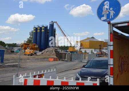 Il sito di costruzione del Museo del XX secolo a Berlino, in Germania - 21 giugno 2021 Foto Stock