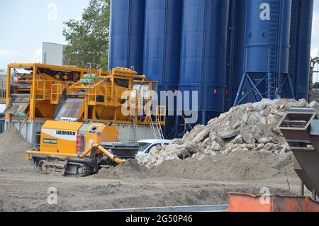 Il sito di costruzione del Museo del XX secolo a Berlino, in Germania - 21 giugno 2021 Foto Stock