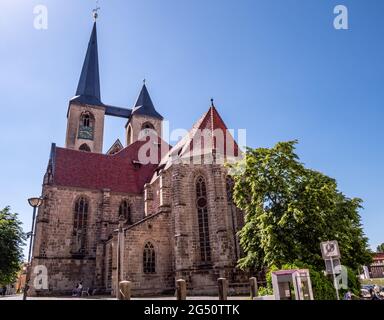 Città di Halberstadt Sassonia-Anhalt Foto Stock