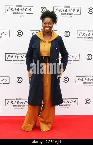 Jamelia, Comedy Central UKS FRIENSFEST - Arrivi VIP, Clapham Common, Londra, Regno Unito, 24 giugno 2021, Foto di Richard Goldschmidt Foto Stock