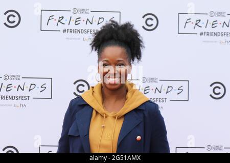 Jamelia, Comedy Central UKS FRIENSFEST - Arrivi VIP, Clapham Common, Londra, Regno Unito, 24 giugno 2021, Foto di Richard Goldschmidt Foto Stock