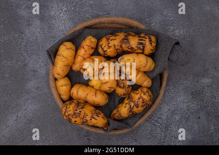 Oca, tubero utilizzato nella cucina peruviana e le Ande americane Foto Stock