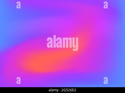 Sfondo astratto con sfumatura vivace dal blu all'arancione con viola e rosa. Combinazione di colori vivace e fluida. Illustrazione Vettoriale