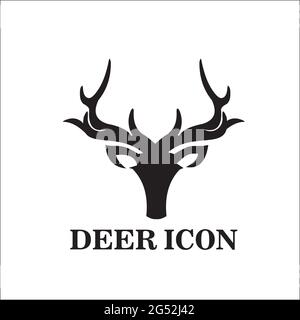 Ispirazione per il design DEL LOGO DEER ICON Illustrazione Vettoriale