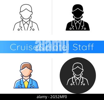 Icona hostess della nave da crociera Illustrazione Vettoriale