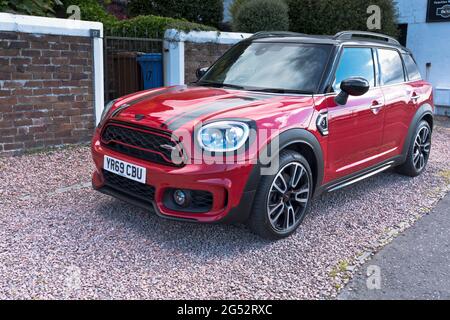 dh BMW Mini auto S Countryman UK 2019 auto rossa john cooper lavora modello 2017 Foto Stock