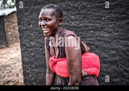 Bidibidi, Morobi, campo profughi, Uganda, Africa Foto Stock