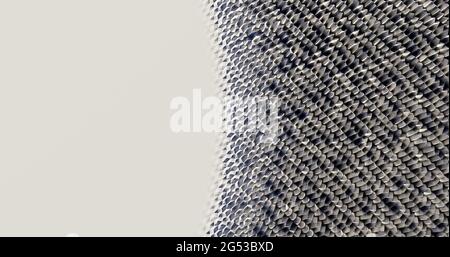 Sfondo bianco astratto con rendering 3d a transizione morbida Foto Stock