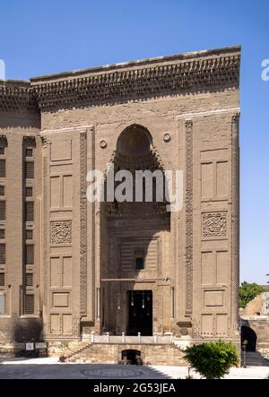 Sultan Hasan complessa, portale di ingresso, Il Cairo, Egitto Foto Stock