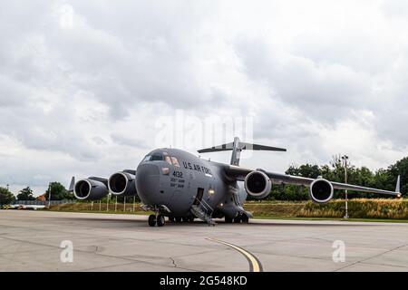 Wroclaw, Polonia. 25 Giugno 2021. 25 giugno 2021 Polonia Breslavia arrivo di soldati polacchi dall'Afghanistan dopo la decisione di ritirare completamente le truppe polacche dall'Afghanistan. Credit: Krzysztof Kaniewski/ZUMA Wire/Alamy Live News Foto Stock