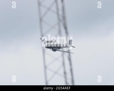 Headcorn, Kent, Regno Unito. 25 Giugno 2021. Foto dal primo giorno della Battaglia di Gran Bretagna Air Show all'Headcorn Aerodromo di Kent. Credit: James Bell/Alamy Live News Foto Stock