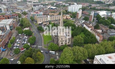 St Nicholas Church Bristol City UK immagine aerea Foto Stock