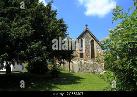 Chiesa di Santa Maria, Stodmarsh, Canterbury, Kent, Inghilterra, Regno Unito Foto Stock