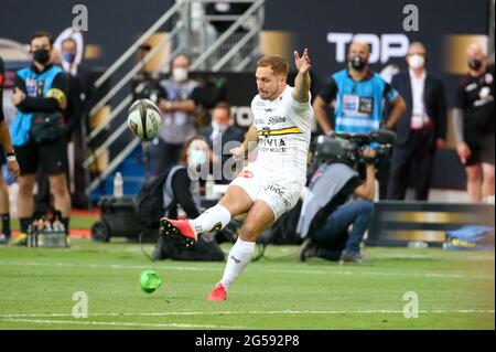 Parigi, Francia. 25 Giugno 2021. Ihaia Ovest di la Rochelle durante il campionato francese di rugby Top 14 finale tra Stade Toulousain (Tolosa) e Stade Rochelais (la Rochelle) il 25 giugno 2021 allo Stade de France a Saint-Denis vicino a Parigi, Francia - Foto Jean Catuffe / DPPI Credit: DPPI Media/Alamy Live News Foto Stock