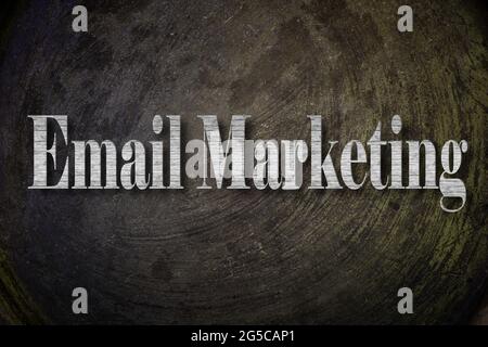 Email Marketing testo in background Foto Stock