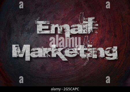 Email Marketing testo in background Foto Stock