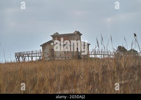 La casa del semaforo chiamato 'Casa dels senyals - El semafor' a El Prat de Llobregat Foto Stock