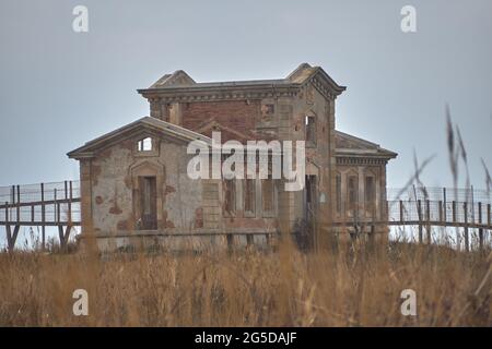 La casa del semaforo chiamato 'Casa dels senyals - El semafor' a El Prat de Llobregat Foto Stock