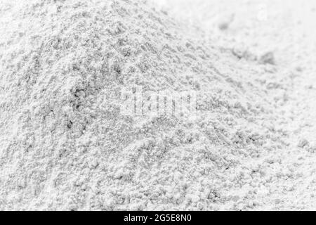 L'ossido di potassio, la cui formula chimica è KO, è costituito da un composto bianco costituito da ossigeno e potassio. Foto Stock