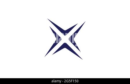 Monogramma X minimale moderno e trendy per il business, lettera iniziale basata X icona Logo Illustrazione Vettoriale