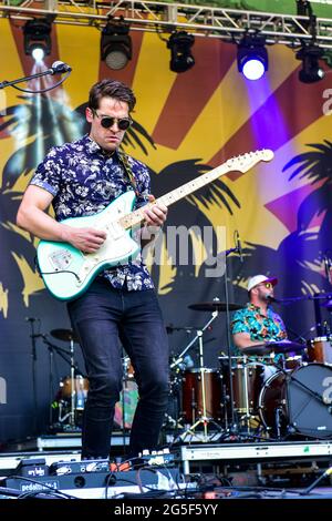 26 giugno 2021 - Orange County, California - la band Pacific Dub sul palco al Summer Roots Festival. Photo Credit: Ken Howard Images, Alamy Foto Stock