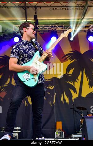 26 giugno 2021 - Orange County, California - la band Pacific Dub sul palco al Summer Roots Festival. Photo Credit: Ken Howard Images, Alamy Foto Stock