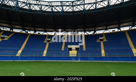 KHARKIV, UCRAINA - 27 MAGGIO 2021: Lo stadio di calcio OSK Metallist Foto Stock