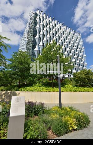 Ambasciata degli Stati Uniti d'America (USA), Nine Elms Lane, Wandsworth, Londra, Regno Unito Foto Stock