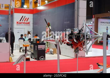 Propeller Airplane Engine alla fiera industriale Foto Stock