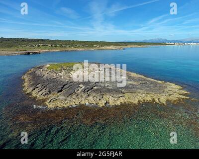 Illot des Parros Necropoli, Maiorca, Isole Baleari Foto Stock