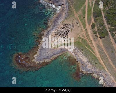 Necropoli di Son Real, Maiorca, Isole Baleari Foto Stock