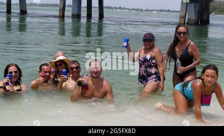 22 giugno 2021, SARASOTA, FLORIDA, Stati Uniti: Isola della lattina della birra, chiave di Longboat. (Immagine di credito: © John Marshall Mantel/ZUMA Wire) Foto Stock