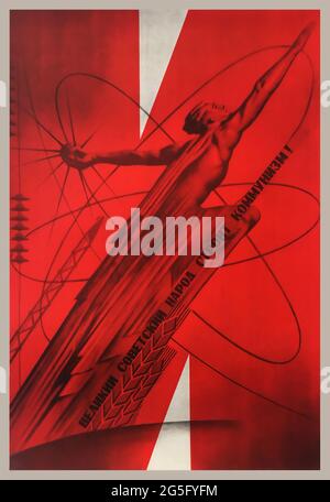 Poster Propaganda d'epoca Lenin Unione Sovietica, 1967 Foto Stock