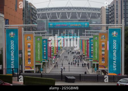 Londra, Regno Unito. 27 Giugno : lo stadio di Wembley nella foto. Foto Stock