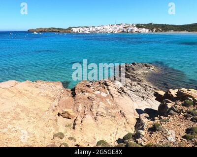 Es Grau, Menorc, Isole Baleari Foto Stock