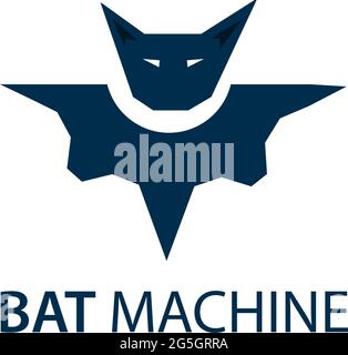 Materiale con logo della macchina BAT. Modello con logo a stock, design piatto Illustrazione Vettoriale