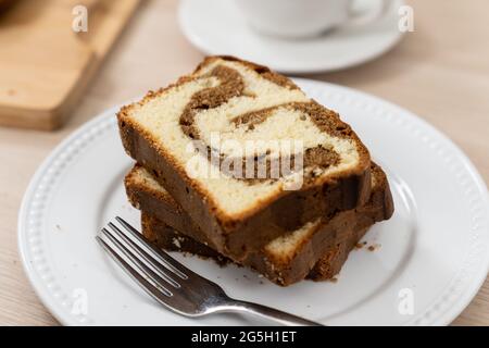 Torta di cioccolato, moka o burro di caffè Foto Stock