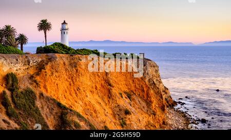 Faro di Point Vicente, Rancho Palos Verdes, Stati Uniti Foto Stock