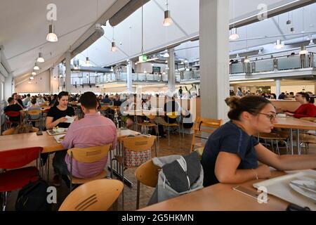 Mensa dell'Università Heinrich Heine di Duesseldorf Foto Stock